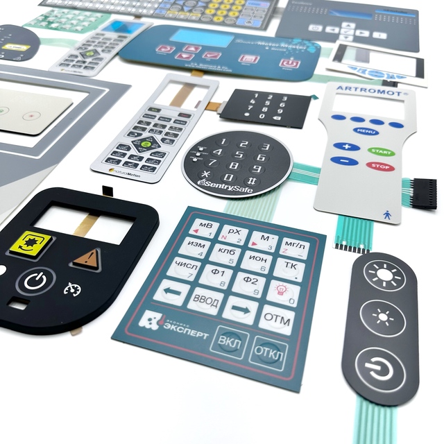 OEM/ODM Custom  Silicone Rubber PVC Plastic Membrane Switch Keypads for Electronic Device Control Panel