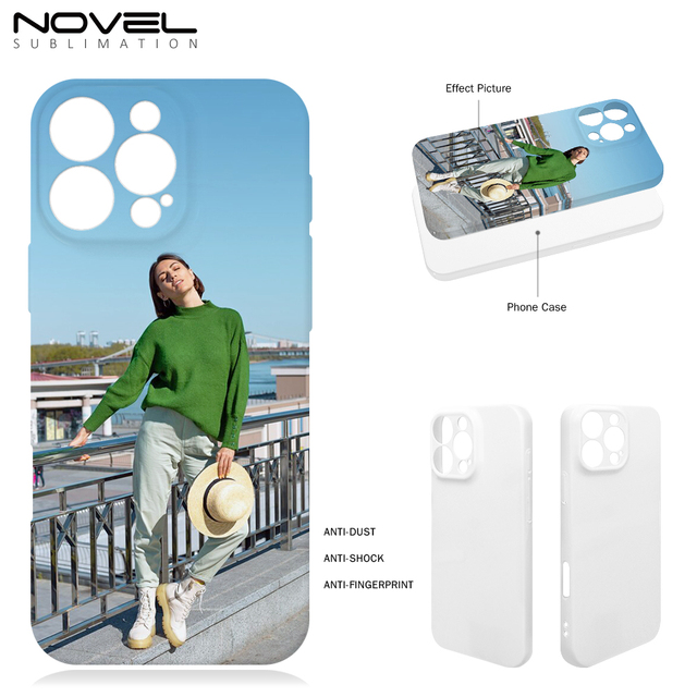 For iPhone Series 3D Film Glossy Hard Case Wholesale Full Wrapped Sublimation Blanks Phone Case for iPhone 17,16,15,14,13,12