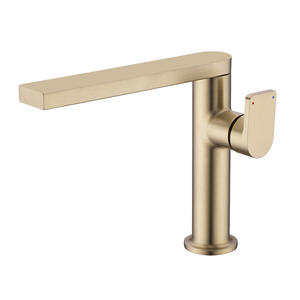 Robinet de lavabo blanc laiteux pour hôtel, robinet de salle de bain pour armoire, eau chaude et froide, rotatif, gris canon, lavage des mains, lavage du visage, ingénierie F - Product Image 5