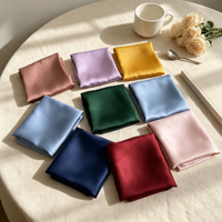 Pochette de costume en polyester soyeux pour homme, couleur unie, multicolore, accessoire de costume pour banquets, affaires et usage quotidien