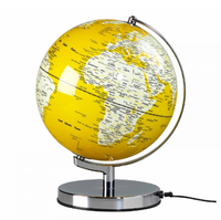 Lampe globe terrestre en plastique illuminée créative pour enfants de 25 cm, ornement de bureau pour cadeau d'anniversaire et de Noël