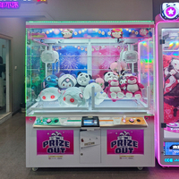 Máquina de garras comercial Kising de doble jugador con 2 garras, equipada con aceptador de monedas, 1 año de garantía de fábrica