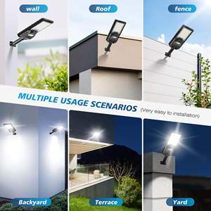 Lampe solaire murale à haute luminosité à prix avantageux, avec batterie, télécommande, indice de protection IP65, pour la sécurité du jardin et des routes - Product Image 5