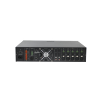 Amplificateur de puissance 4 ohms/70V/100V 120W avec 5 entrées MIC et 2 entrées AUX pour utilisation en système de sonorisation