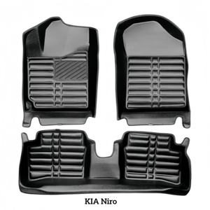 BORNSELLER Tapis de sol en cuir 5D complets pour EV6 (<span class=keywords><strong>2022</strong></span>+) Matériaux PVC/PU/EVA Écologiques Antidérapants Épaisseur 10MM 3/4/5 pièces - Product Image 1