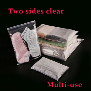 Bolsa de plástico de Mylar mate transparente reutilizable que se puede volver a cerrar al por mayor, bolsa con cremallera para ropa, ropa interior, gorras, calcetines, embalaje - Product Image 5