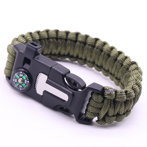 Bracelet de survie en paracorde SFB86 Coyote Brown, multifonctionnel, pour situations d'urgence en plein air, avec boussole et lame de coupe pour le camping - Product Image 3