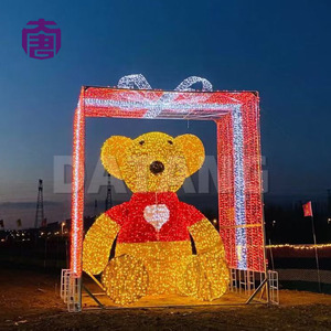 Outdoor Christmas Ip65 Decoration Shopping Mall Commercial 3d Lighted Teddy Bear <b>Light</b> - Product Image 1