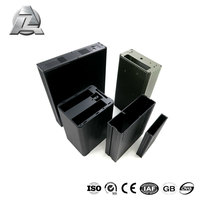 Boîtier de dissipateur thermique en aluminium anodisé noir mat pour amplificateur de puissance, module de pilote LED