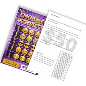 Customized DIY Funny Lottery Digital Printing Serial Numbers Big Prize Card Free Design Winning Scratch Lottery Card - Product Image 4
