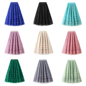 <span class=keywords><strong>Jupe</strong></span> <span class=keywords><strong>Longue</strong></span> Décontractée en Maille <span class=keywords><strong>Plissée</strong></span> pour le Printemps et l'Automne, Nouvelle Mode, <span class=keywords><strong>Jupe</strong></span> en Gaze - Product Image 4