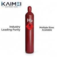 KAIMEI Gas de Hidrógeno H2 de Alta Pureza 5N, Gas de Equilibrio, Gas Mezclado para Doping B2H6 PH3 TMB, Cilindro para Semiconductores, Certificado ISO9809 DOT 150