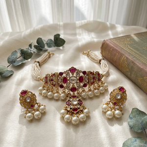 Conjunto de Gargantilla y Aretes de Moissanita Chapada en Oro de Latón de la Mejor Calidad, a la Moda, para Bodas, Colección para Mujer - Product Image 2