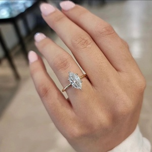 Bague en or massif avec diamant de laboratoire certifié IGI HPHT CVD, diamant créé en laboratoire sur mesure, cadeau de fiançailles ou de mariage - Product Image 1