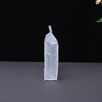 Sacs d'emballage transparents mats à fond plat, écologiques, personnalisés avec logo imprimé, avec fermeture éclair, pochettes verticales pour noix et snacks, vente en gros