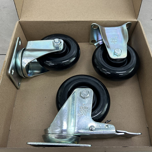 Rueda giratoria VIMA negra de <span class=keywords><strong>4</strong></span> pulgadas rueda giratoria PU y PP rueda personalizable Heavi Duti Universal rueda de servicio medio para carro - Product Image 1