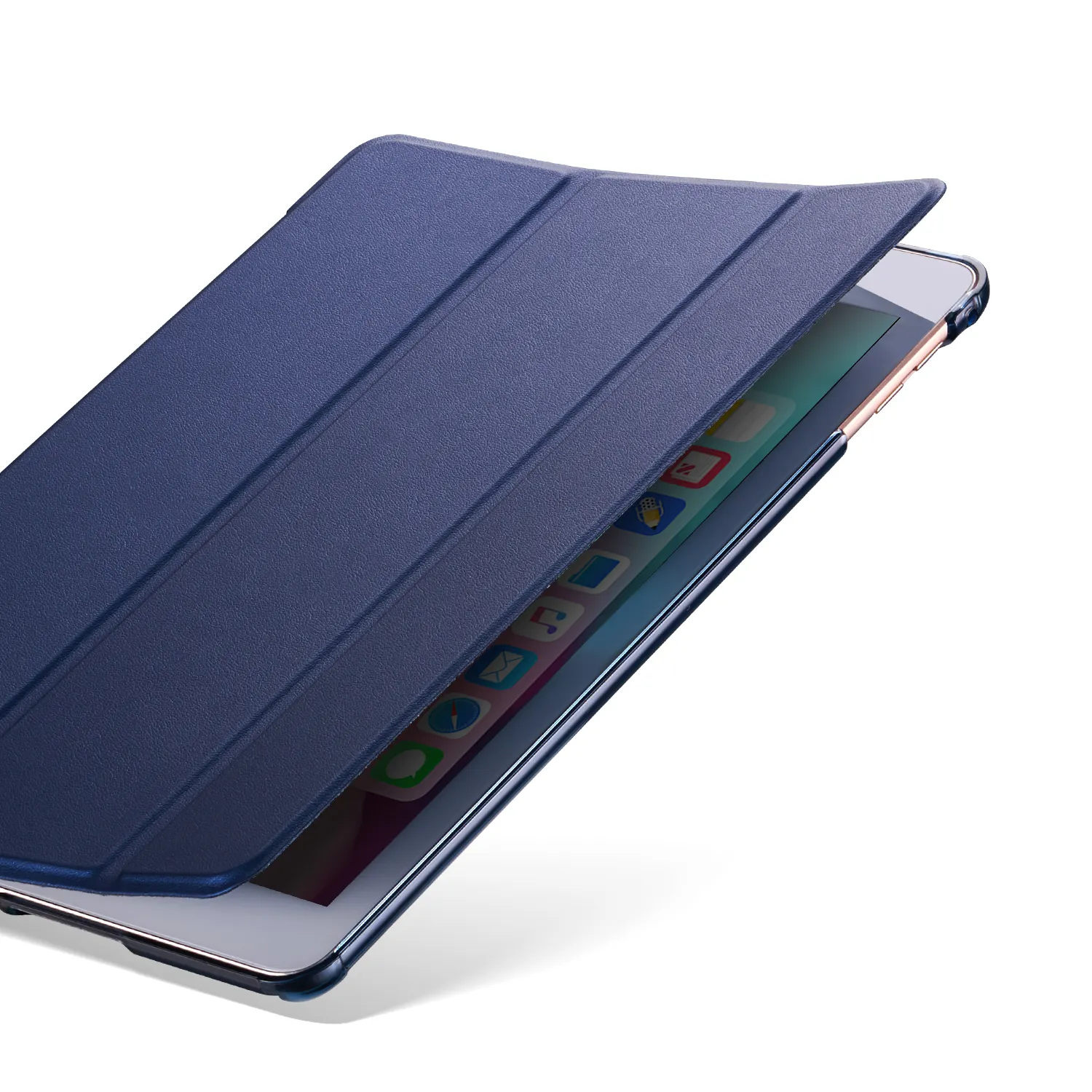 Triple folded ultra slim Lightweight tablet case Smart cover with auto wake/sleep for ipad air 9.7