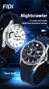 Reloj de Cuarzo Serie FD110 de 43 mm con Correa de Silicona, Pantalla Analógica, Cronógrafo, Reloj Deportivo para Hombre - Product Image 5