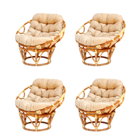 Silla Papasan Ray Rock para Jardín, Conjuntos de Muebles de Exterior Modernos de Ratán Ecológico, Silla de Descanso para Uso en Hoteles, Origen Indonesia