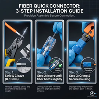 Conector rápido de fibra óptica FTTH SM duradero SC PC UPC para terminación rápida