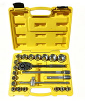 Jeu de clés à douilles 22 pièces 1/2 pouce en acier CR-V avec logo personnalisé OEM, kit d'outils manuels pour réparation automobile, vente en gros