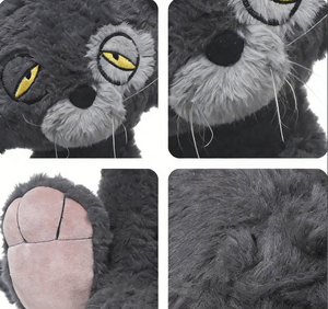 Peluche Personalizzato di Lupo Grigio Grigolone con Zampe Rosa - Product Image 5