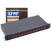 OEM ODF Panneau de brassage fibre optique 12 ports 2U 19 pouces SM SC/LC, Boîtier de raccordement fibre optique, Rail DIN, Inline, POE, IP, GSM, FTTH