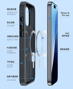 para Iphones 16 <span class=keywords><strong>Pro</strong></span> Max 15 14 13 trasera translúcida accesorios móviles tendencia carga magnética funda para teléfono móvil - Product Image 5