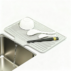 Silicone Drain Pad Non-Slip Dish Drying Mat Thickened Sink Organizer for Kitchen Counter Bowl Cup Tableware <strong>Draining</strong> <strong>Board</strong> - Product Image 6