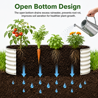Bac à légumes carré surélevé en acier épais pour jardin, style australien, fournisseur de jardinières pour cour et fleurs