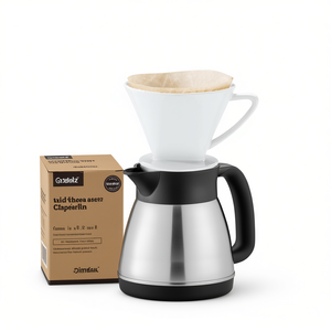 Pour Over <b>Coffee</b> Maker With Ceramic Dripper And Stainless Steel Carafe For Home Brewing - Product Image 2