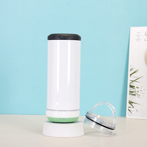 16oz đôi-nắp thép không gỉ phích cup với <span class=keywords><strong>Bluetooth</strong></span> USB thăng hoa đa-sử dụng chân không âm nhạc xe cup lạnh bảo quản Tank - Product Image 6