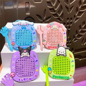 Lisa dibujos animados borrable Magpad puntos escritura Doodle tablero magnético tablero de dibujo Mini laberinto llavero con pluma magnética - Product Image 4