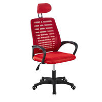 Chaise de bureau exécutive en maille ergonomique à soutien lombaire, avec appui-tête et roulettes – Meilleure vente