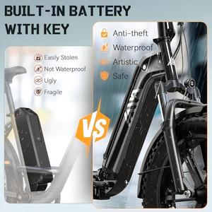 Bicicleta Plegable TST con Llantas Gruesas de 20"x4.0, Frenos Hidráulicos, Motor Trasero de 750W, Batería de Litio de 48V15A, Alcance de 70 km, Bicicleta Eléctrica Urbana - Product Image 3