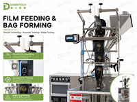 Machine de remplissage et de scellage de sachets à bords dentelés pour café, lait, épices, sucre, sel, farine
