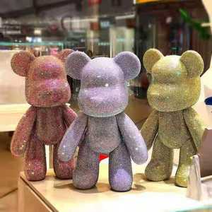 5d Diamond Art Painting Beer Gewelddadige Beer Sculptuur Bureau Handgemaakte Bearbrick Pop Interieur Beeldjes Huis Woonkamer Decoratie