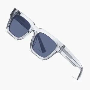 Итальянские мужские солнцезащитные очки ручной работы роскошные ретро пользовательские ацетатные солнцезащитные очки Oem ручной работы прямоугольные солнцезащитные очки 2024