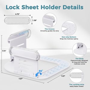 2025 Upgraded <b>Bed</b> <b>Sheet</b> Holders Fits Twin Queen King Mattress Space-Saving Foldable <b>Sheet</b> Straps <b>Bed</b> <b>Sheet</b> Holder for Corners - Product Image 6