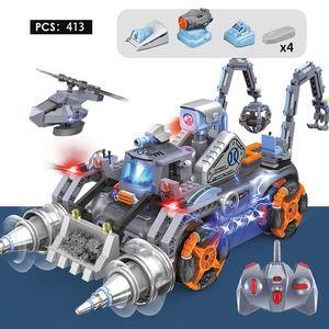 빌딩 블록 rc 자동차 장난감 1:16 5 채널 어린이 교육 완구 DIY 블록 어린이 장난감 구조 원격 제어 자동차 - Product Image 4