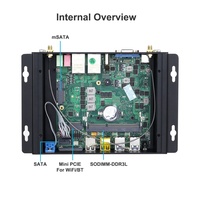 Placa Base Industrial Sin Ventilador XCY con Núcleo Integrado I3 I5 I7 7020U, DB9 RS232, Ranura SIM, Mini PC con LPT