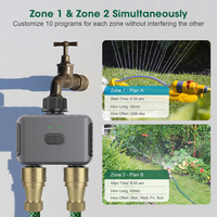 Temporizador de Riego Inteligente Tuya Zigbee con Doble Salida, Control Remoto para Jardín