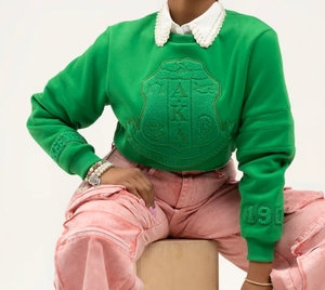 Personalizzato OEM oversize confraternita abbigliamento ricamato ciniglia Patch AKA felpe scritte greco confraternita - Product Image 1