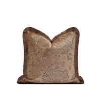 Housse de coussin à motif animalier AIBUZHIJIA, taie d'oreiller de luxe, housse de coussin décorative pour la maison, coussins décoratifs avec pompon