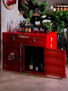 Armoire à manger rétro de style industriel, conteneur de classement créatif avec design gravé, <span class=keywords><strong>casier</strong></span> d'entrée en fer <span class=keywords><strong>ancien</strong></span> pour le stockage - Product Image 3