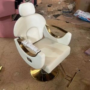 Silla de Barbero Hidráulica Reclinable Dorada de Lujo Multiusos de Fábrica Zxm, Silla de Peluquería y Belleza en Venta, Modelo Sonia - Product Image 1