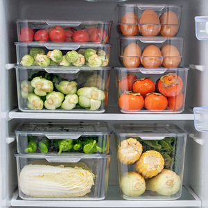 Kitchen Refrigerator <b>Storage</b> <b>Box</b> <b>Drawer</b> Style Transparent With Lid Multi Layer Food Fruit Egg Organizer - Product Image 2