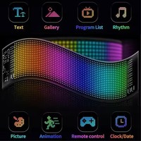 Écran publicitaire à matrice défilante USB Smart APP Control Car Programmable LED Soft Screen 1m Flexible Matrix Panel