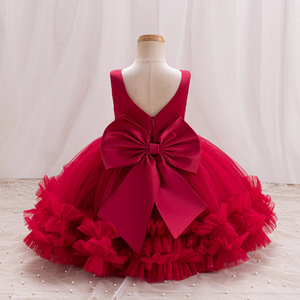 Abito da <span class=keywords><strong>bambina</strong></span> in pizzo per compleanno, <span class=keywords><strong>vestito</strong></span> invernale natalizio per bambine <span class=keywords><strong>di</strong></span> 1 anno, abiti floreali per neonate e bimbe piccole - Product Image 6