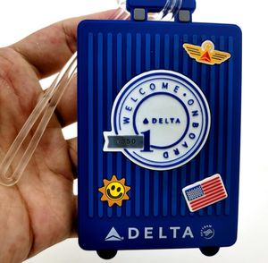 Étiquette de bagage en plastique souple de dessin animé en PVC personnalisée anti-perte étiquette créative de carte d'embarquement <span class=keywords><strong>simple</strong></span> de mode - Product Image 3